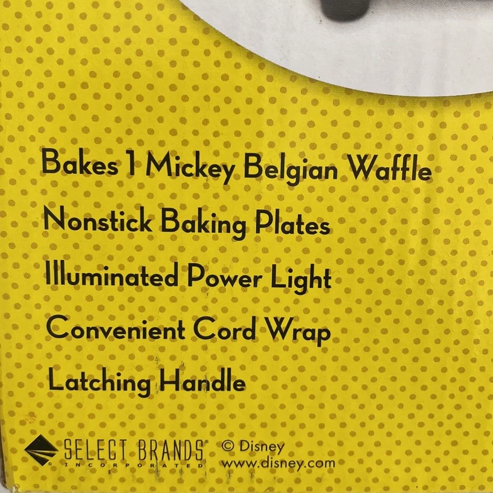 Disney Mickey Mouse Shaped Electric Waffle Maker Make Breakfast Magical
